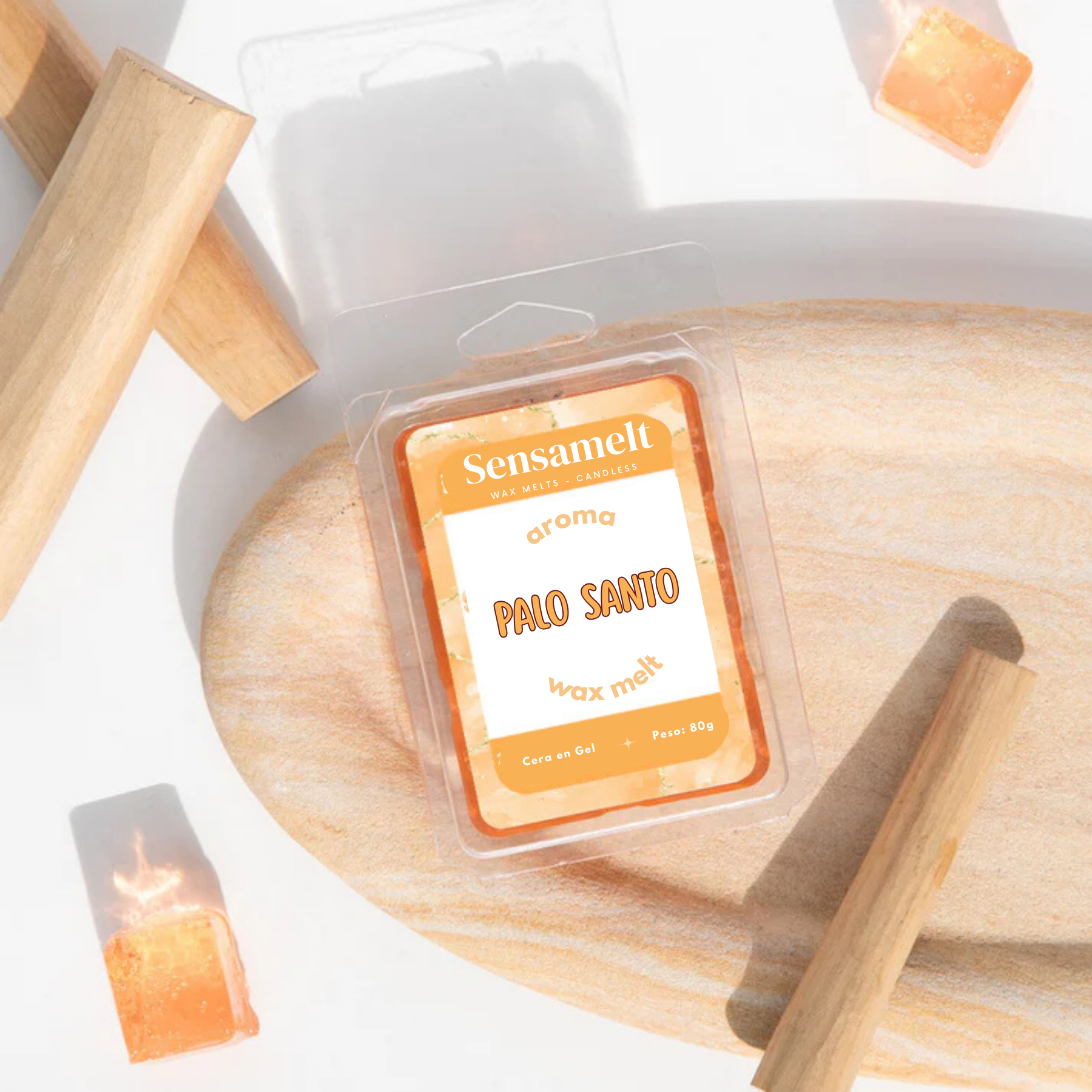 Wax Melts de gel - PALO SANTO🪵🕊️ (+100 horas)