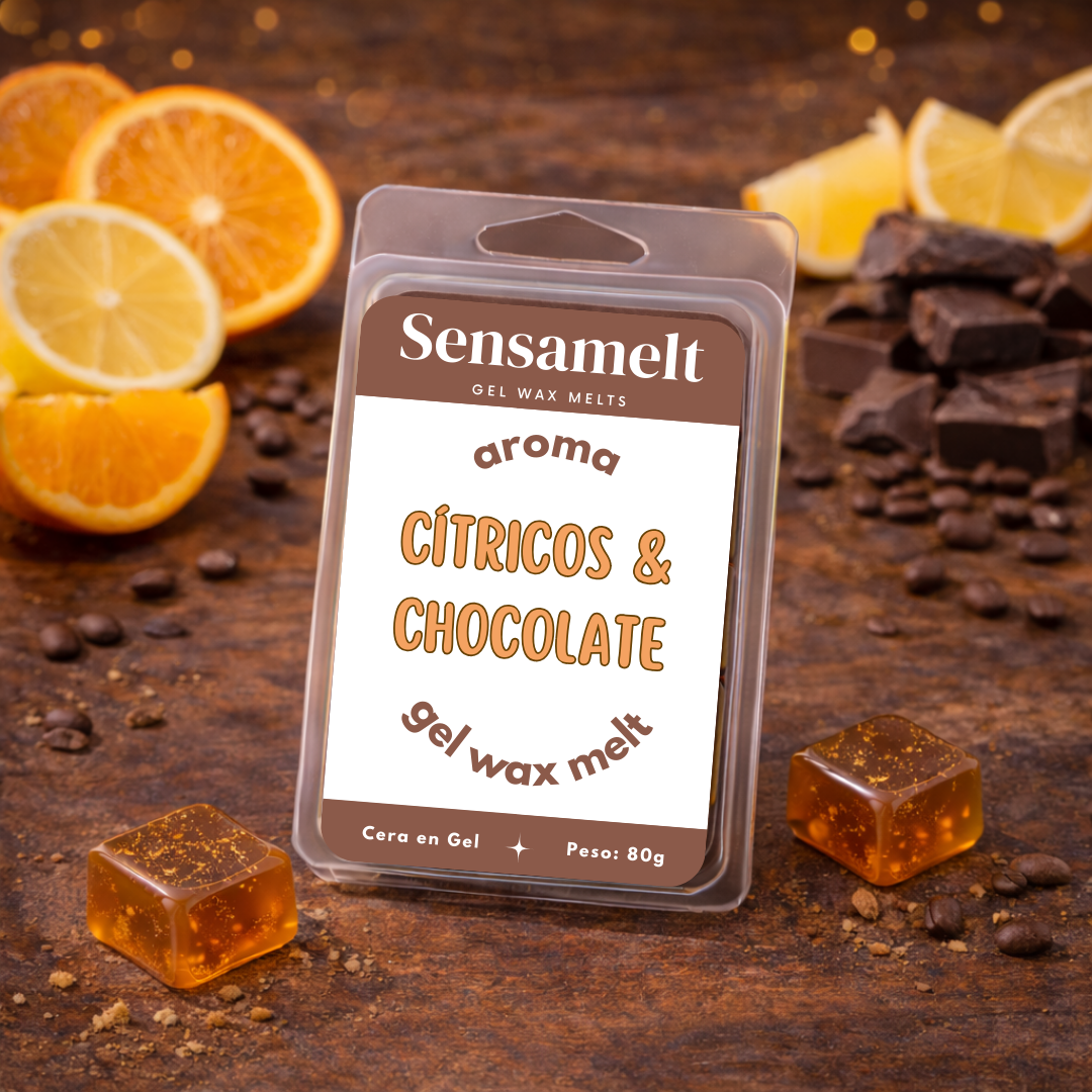 🍊🍫 Wax Melts de gel - Cítricos y Chocolate