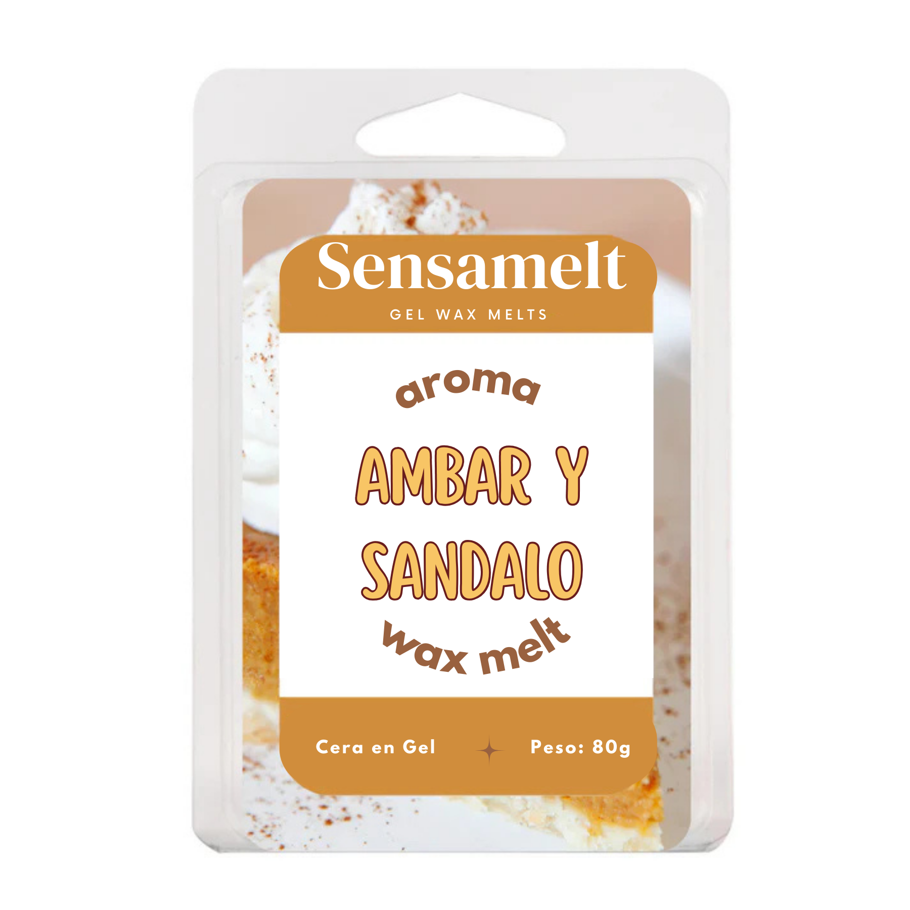 Wax Melts de gel - Ámbar y Sándalo 🧡