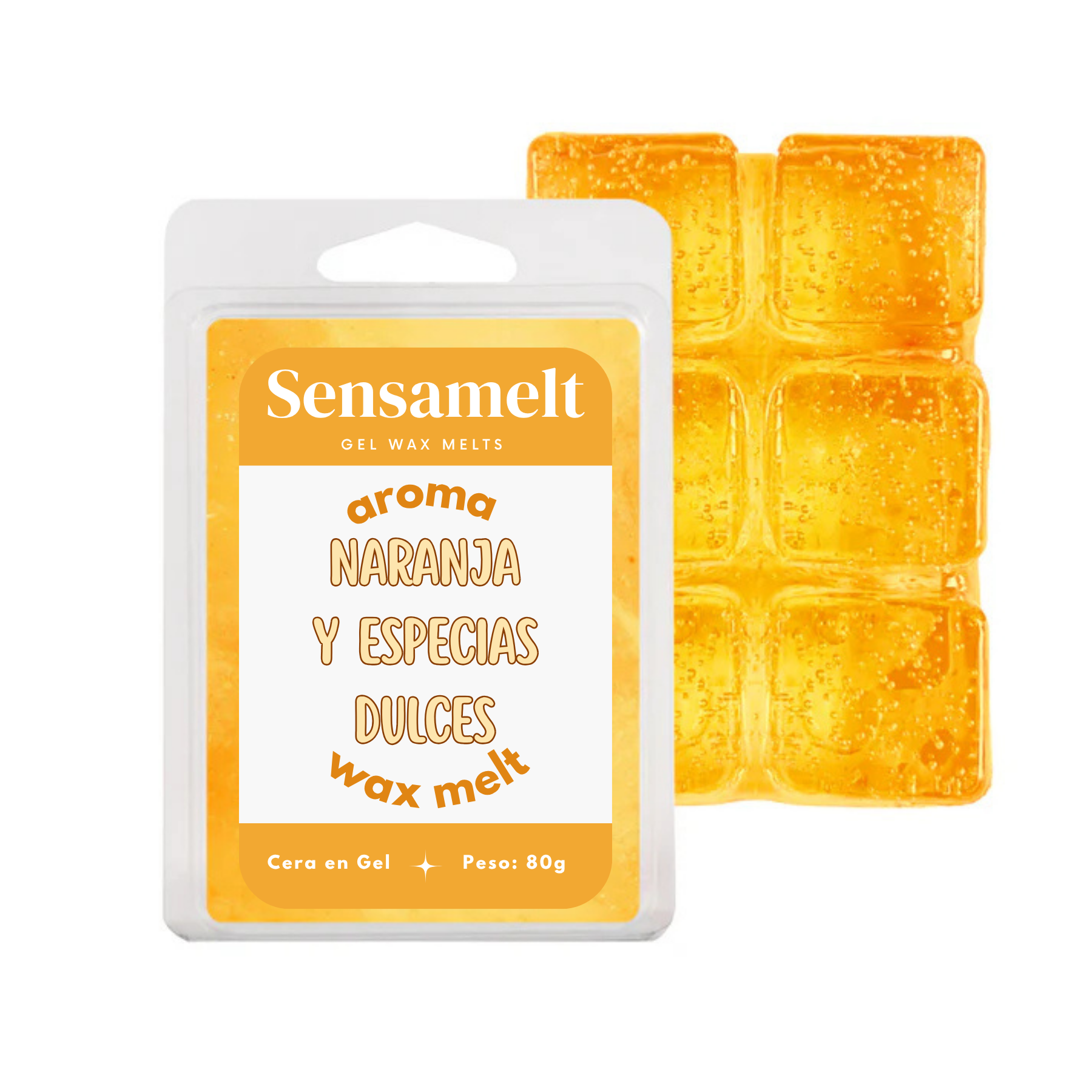 Wax Melts de gel - Naranja y Especias dulces