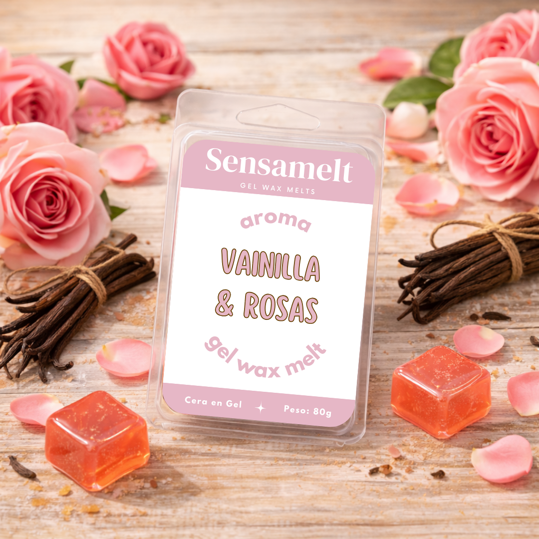 Wax Melts de gel - Vainilla & Rosas