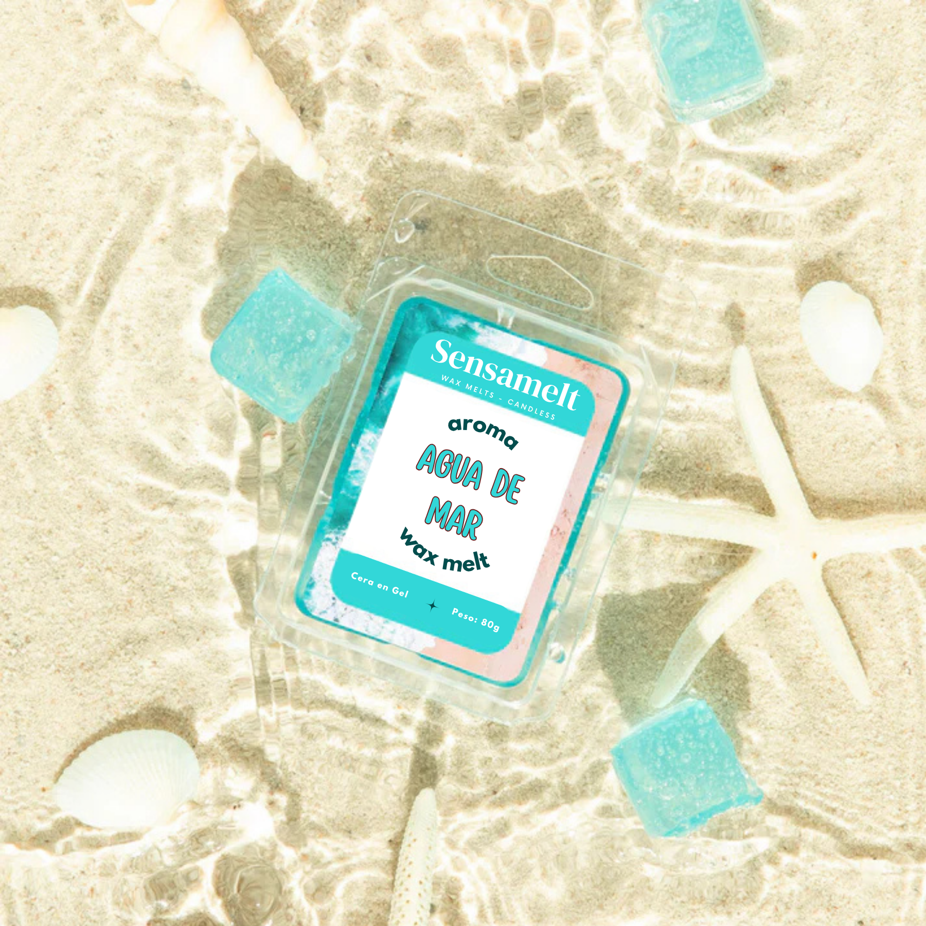 Wax Melts de gel - AGUA DE MAR 🌊🕊️ (+100 horas)